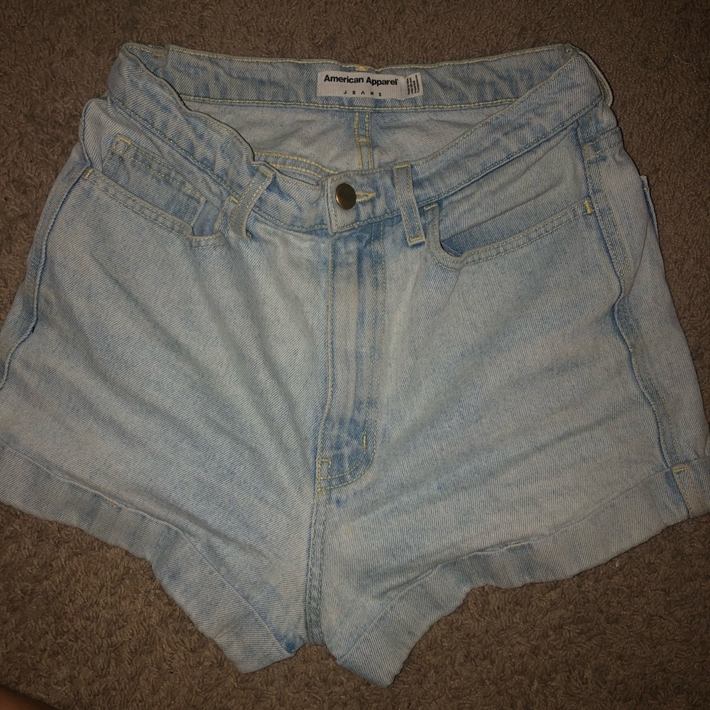 American Apparel High Waisted Cuff Shorts